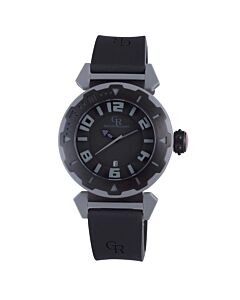 Men's Ferrara Silicone Black Dial Watch