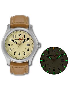 Mens-Field-Tritium-Illuminated-Genuine-Leather-Beige-Dial-Watch