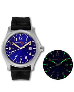 Mens-Field-Tritium-Illuminated-Polyurethane-Blue-Dial-Watch