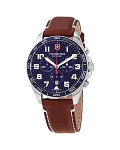 Men's Fieldforce Chrono Chronograph Leather Blue Dial Watch
