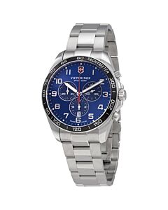 Men's FieldForce Classic Chronograph Stainless Steel Blue Dial Watch