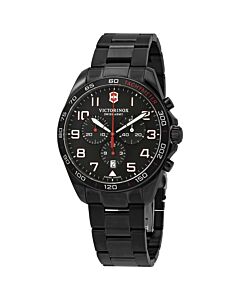 Men's FieldForce Sport Chronograph Stainless Steel Black Dial Watch