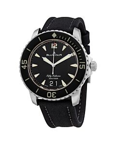 Men's Fifty Fathoms Fabric Black Dial Watch