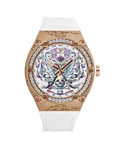 Men's Fileteado GMT (Elastogator) Rubber White (Fileteado Pattern) Dial Watch