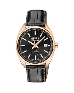 Men's Five Points Genuine Leather Black Dial Watch