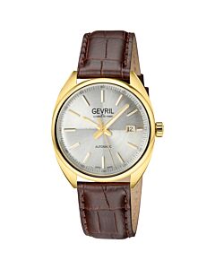 Men's Five Points Leather Silver-tone Dial Watch