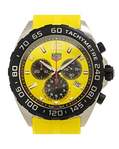 Men's Formula 1 Chronograph Rubber Yellow Dial Watch