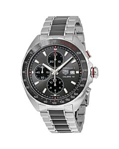 Men's Formula 1 Chronograph Stainless Steel with Black Ceramic Anthracite Sunray Dial
