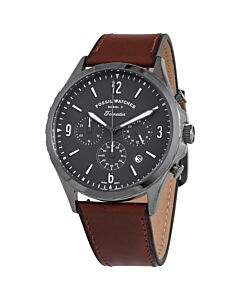 Men's Forrester Chronograph Leather Grey Dial Watch