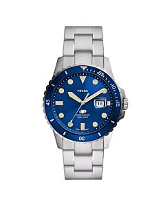 Men's Fossil Blue Dive Stainless Steel Blue Dial Watch