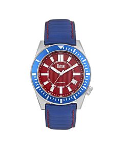 Men's Francis Leather Red Dial Watch