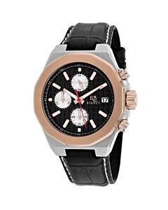 Men's Fratelli Chronograph Leather Black Dial Watch