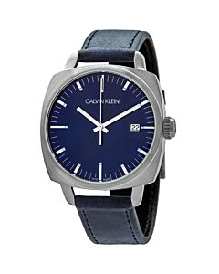 Men's Fraternity Leather Blue Dial Watch