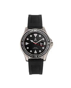 Men's Freedive Silicone Black Dial Watch