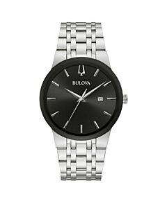 Men's Futuro Stainless Steel Black Dial Watch