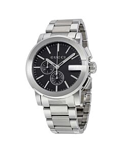 Men's G-Chrono Chronograph Stainless Steel Black Dial Watch