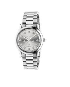 Men's G-Timeless Stainless Steel Silver-tone Dial Watch