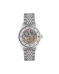 Men's G-Timeless Stainless Steel Transparent Dial Watch