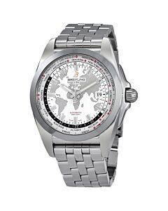 Men's Galactic Unitime Stainless Steel Antarctica White Dial Watch