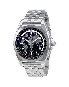 Men's Galactic Unitime Stainless Steel Black Dial