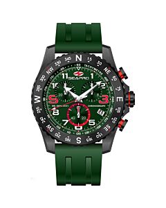 Men's Gallantry Chronograph Rubber Green Dial Watch