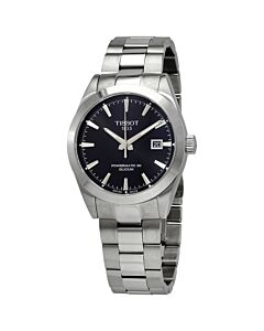 Men's Gentleman Powermatic 80 Silicium Stainless Steel Black Dial Watch