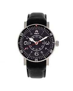 Mens-Gilliam-Genuine-Leather-Black-Dial-Watch