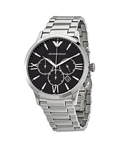 Men's Giovanni Chronograph Stainless Steel Black Dial Watch