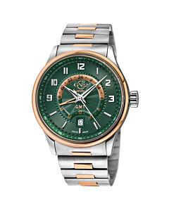 Men's Giromondo Stainless Steel Green Dial Watch