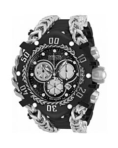 Men's Gladiator Chronograph Stainless Steel Black and Silver Dial Watch