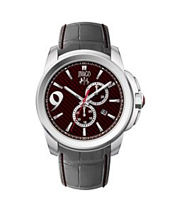 Men's Gliese Leather Maroon Dial Watch