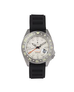 Mens-Global-Dive-Rubber-White-Dial-Watch