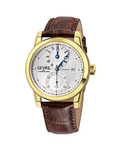 Men's Gramercy Leather Silver-tone Dial Watch