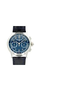 Men's Grand Complications Chronograph Leather Blue Enamel Dial Watch