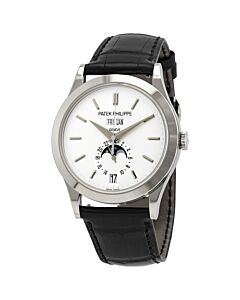 Men's Grand Complications Leather Silvery Opaline Dial