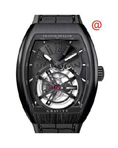 Men's Gravity Leather Black Dial Watch