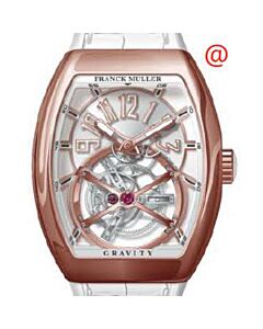 Men's Gravity Leather Silver-tone Dial Watch