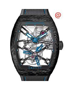 Men's Gravity Leather Transparent Dial Watch