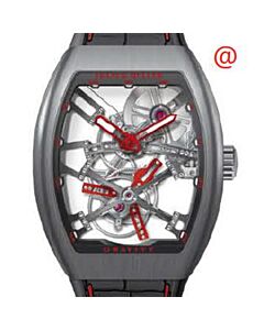 Men's Gravity Leather Transparent Dial Watch