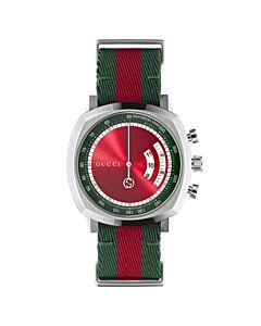 Men's Grip Nylon Green/Red Dial Watch