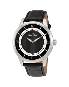 Grotto Black Genuine Leather and Dial Stainless Steel