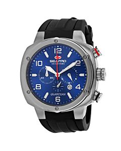 Men's Guardian Chronograph Silicone Blue Dial Watch