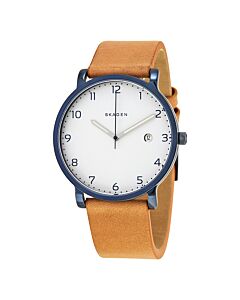 Men's Hagen Bone Leather White Dial Watch