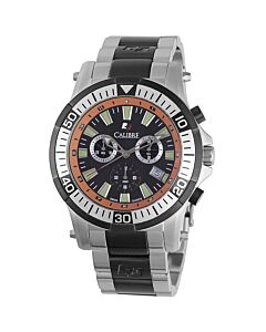 Men's Hawk Chronograph Stainless Steel Black Dial Watch