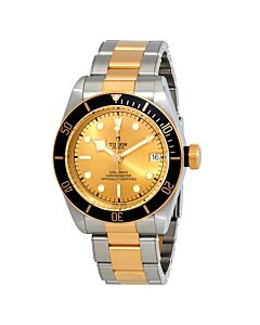 Men's Black Bay Stainless Steel with Yellow Gold Champagne Dial