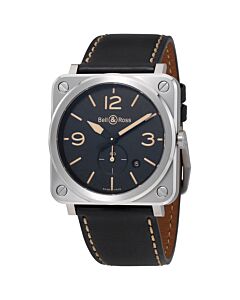 Men's Heritage (Calfskin) Leather Black Dial Watch