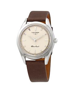 Mens-Heritage-Calfskin-Leather-Silver-Dial-Watch