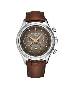 Men's Heritage Chronograph Leather Brown Dial Watch