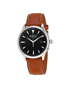 Men's Heritage Leather Black Dial Watch