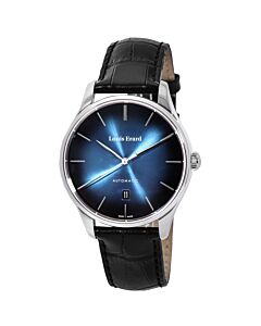 Mens-Heritage-Leather-Blue-Dial-Watch